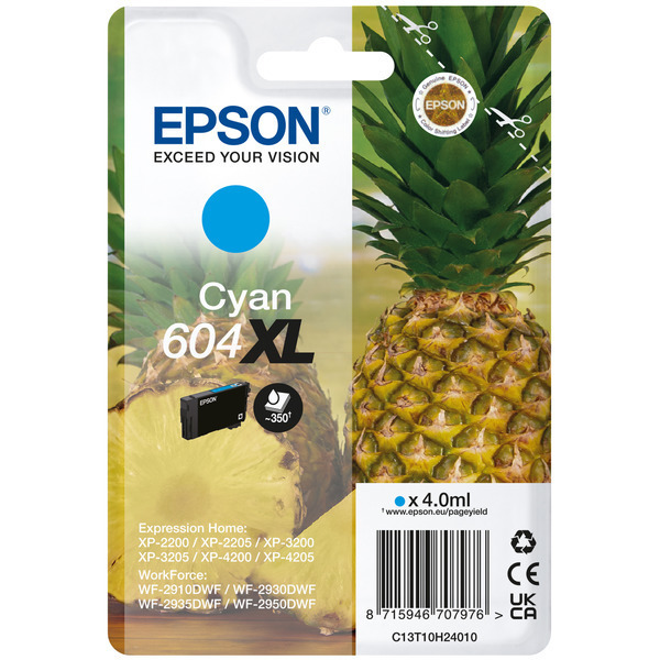 Original Epson Tinte C13T10H24010 / 604XL / C13T10H24010 cyan für C13T10H24010